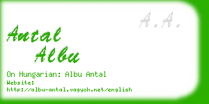 antal albu business card